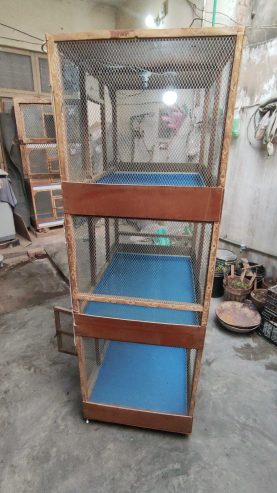 3 Portion Wooden Pinjra Cage Brooder by M.A Birds