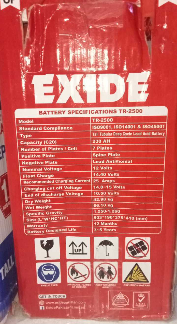 Tubular battery for sale by Nauman Mangrani