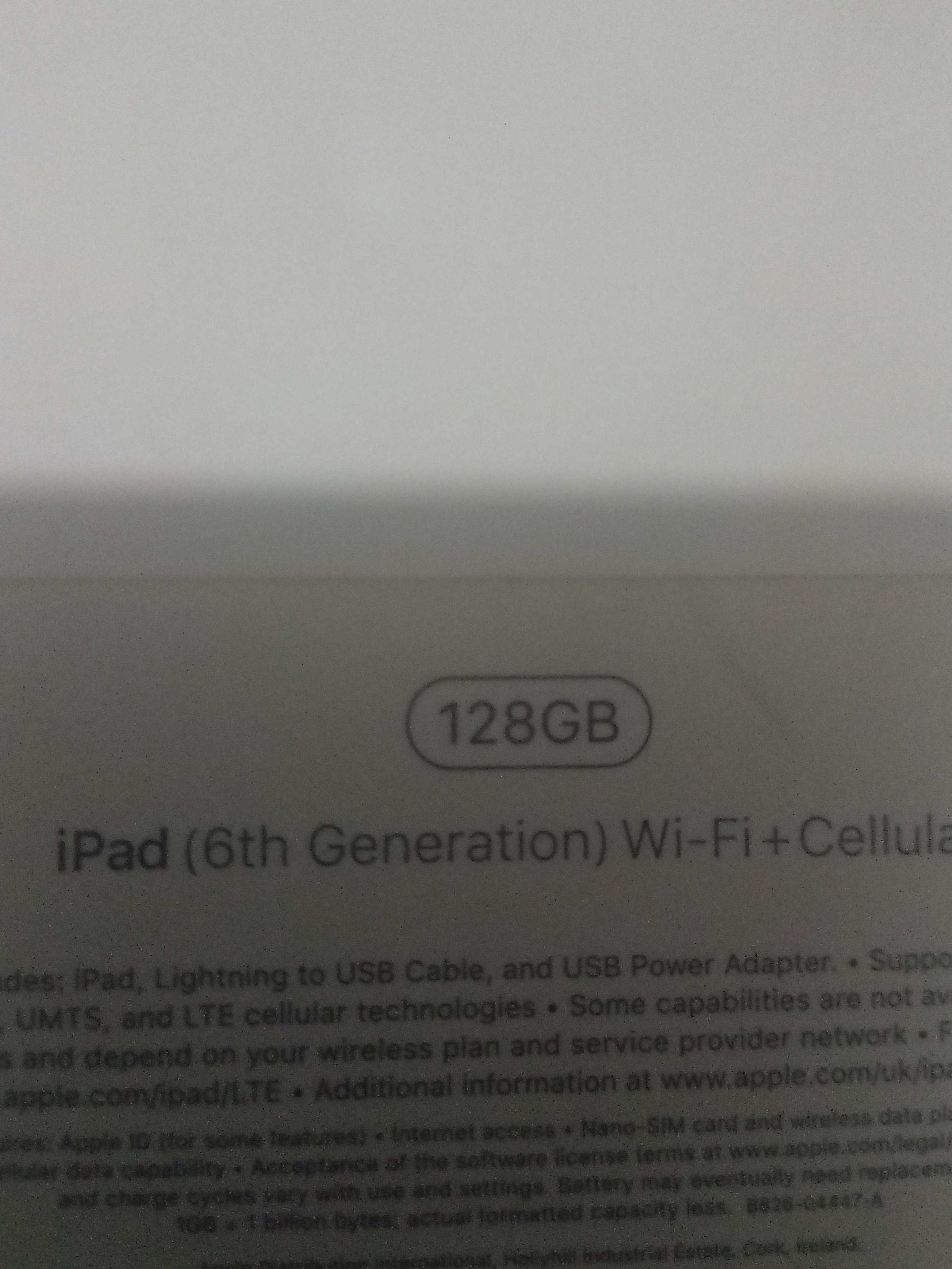 Ipad 6th generation 128gb pta approved by Boom Spank