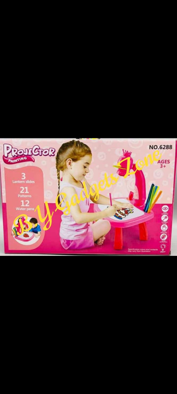 Giraffe Projection Painting Table by Babar Yaqoob