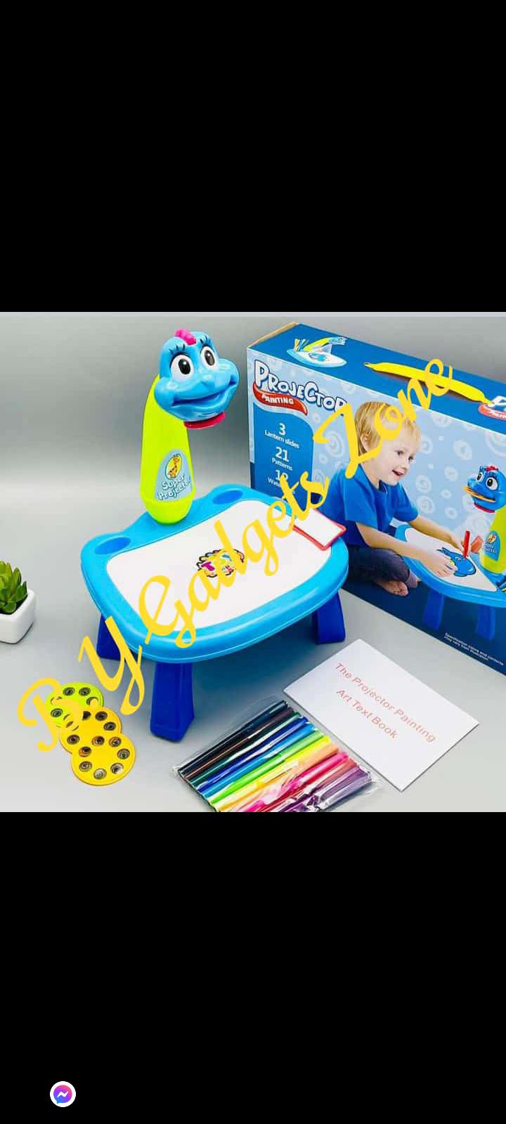 Giraffe Projection Painting Table by Babar Yaqoob