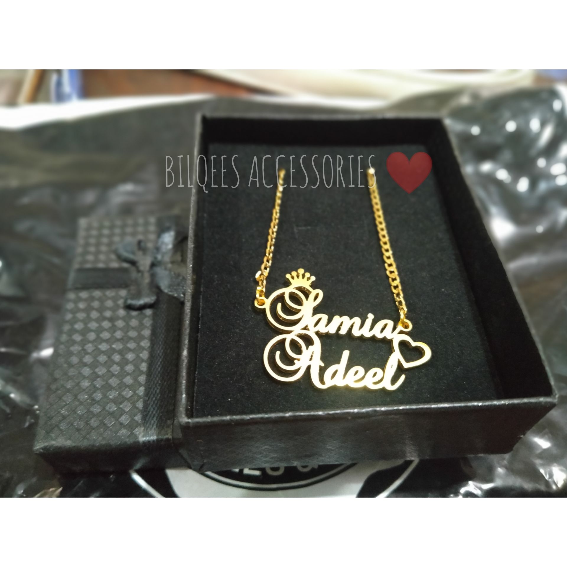 24 Karot Gold Platted Name Pendants by Mahnoor Mughal