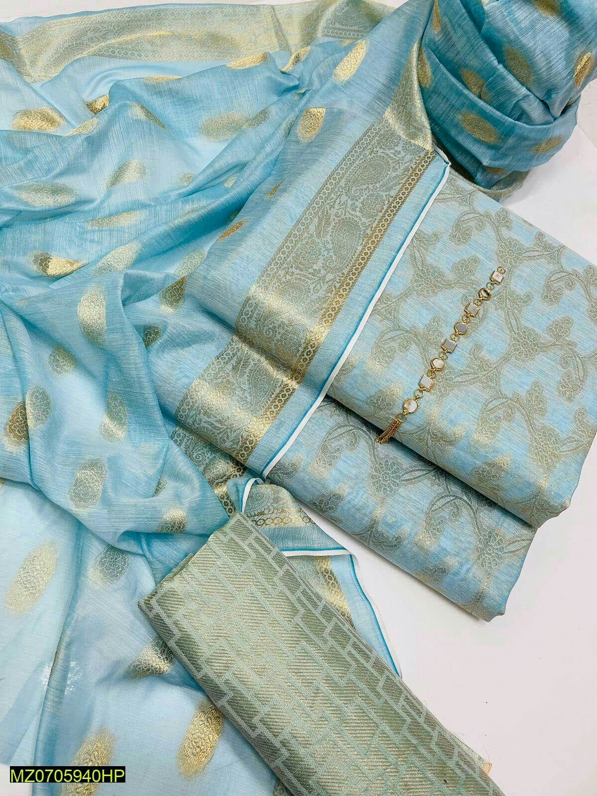 Women unstiched cloth by Aqsa Siddique