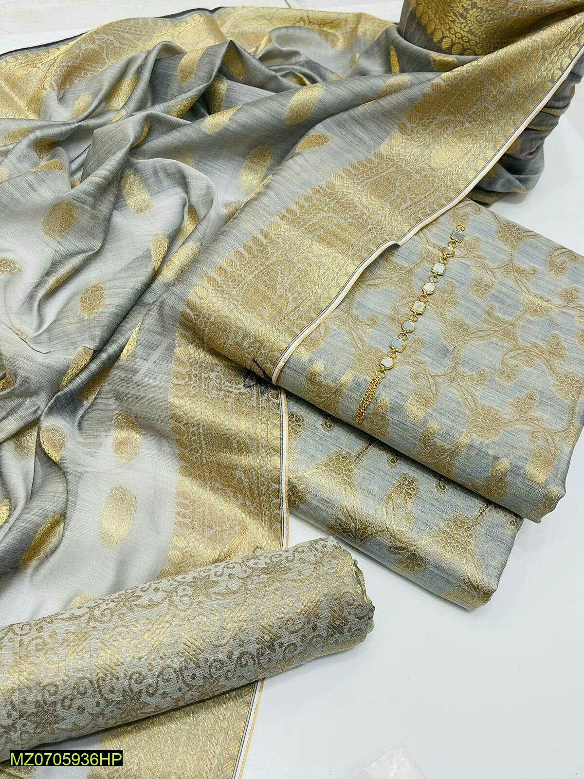 Women unstiched cloth by Aqsa Siddique