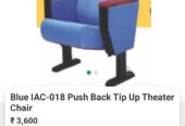 blue iac 018 Puch back tip up theater chairs Blue by Arshad Mehmood