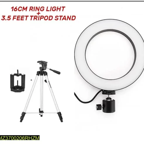 16 cm selfie ring light with 7 feet tripod stand by Muhammad Arbab