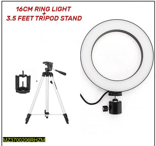 16 cm selfie ring light with 7 feet tripod stand by Muhammad Arbab