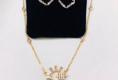 Beautiful gold plated articial necklace set by Noshad Hari