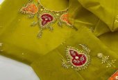 Women’s unstitch suits organza by Naseem Malik