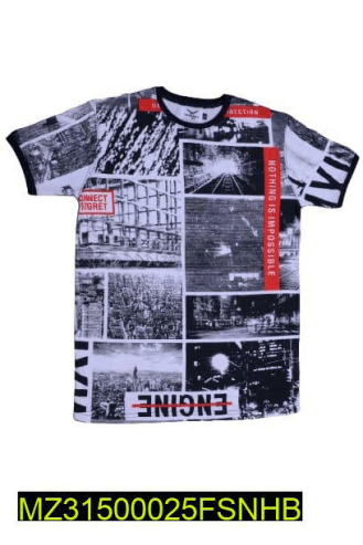 1 pc mens stitched cotton jersey t shirt by Ilyas Abbasi