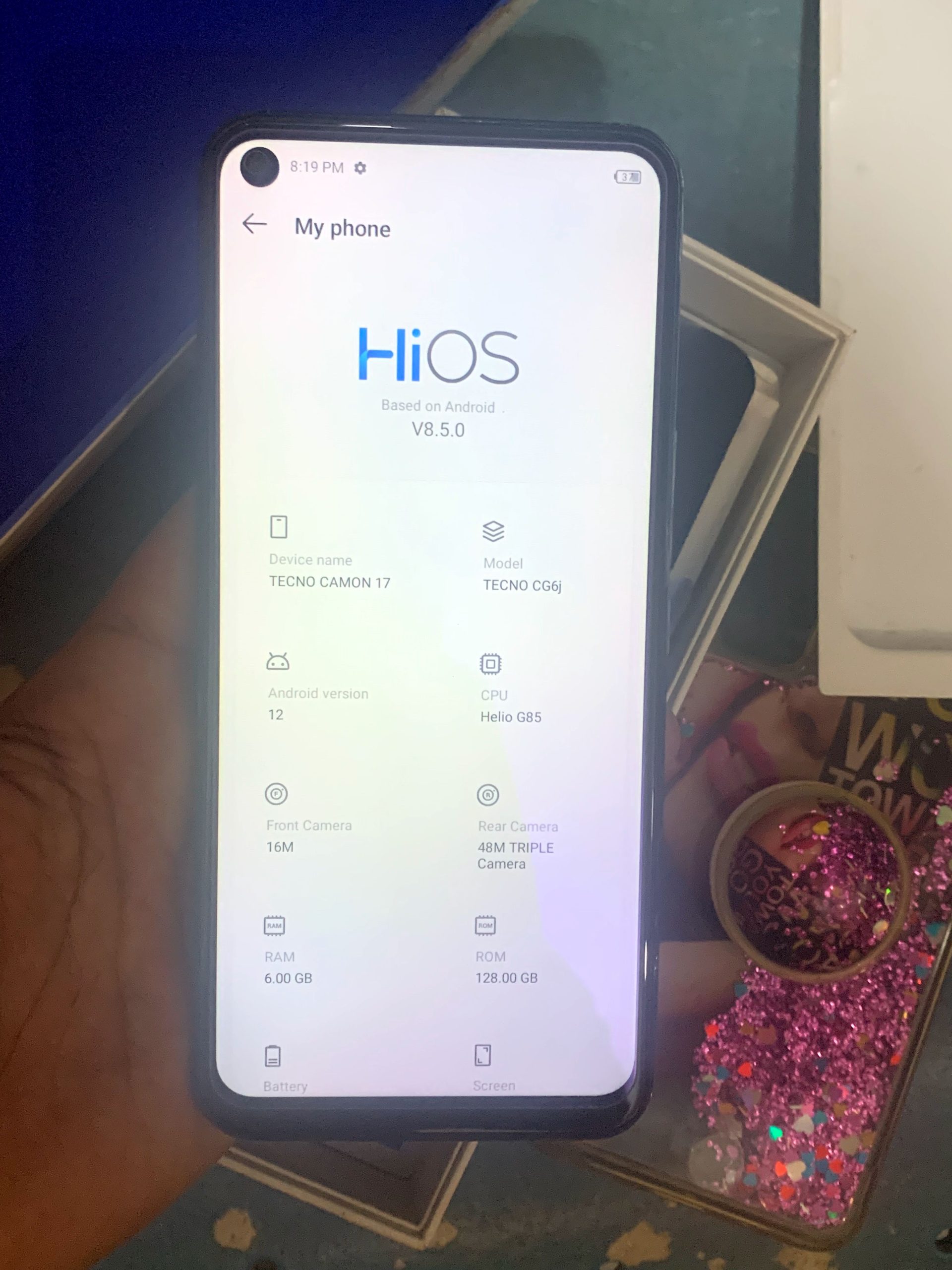 Tecno camon 17 6/128 with box by Yousuf Shah