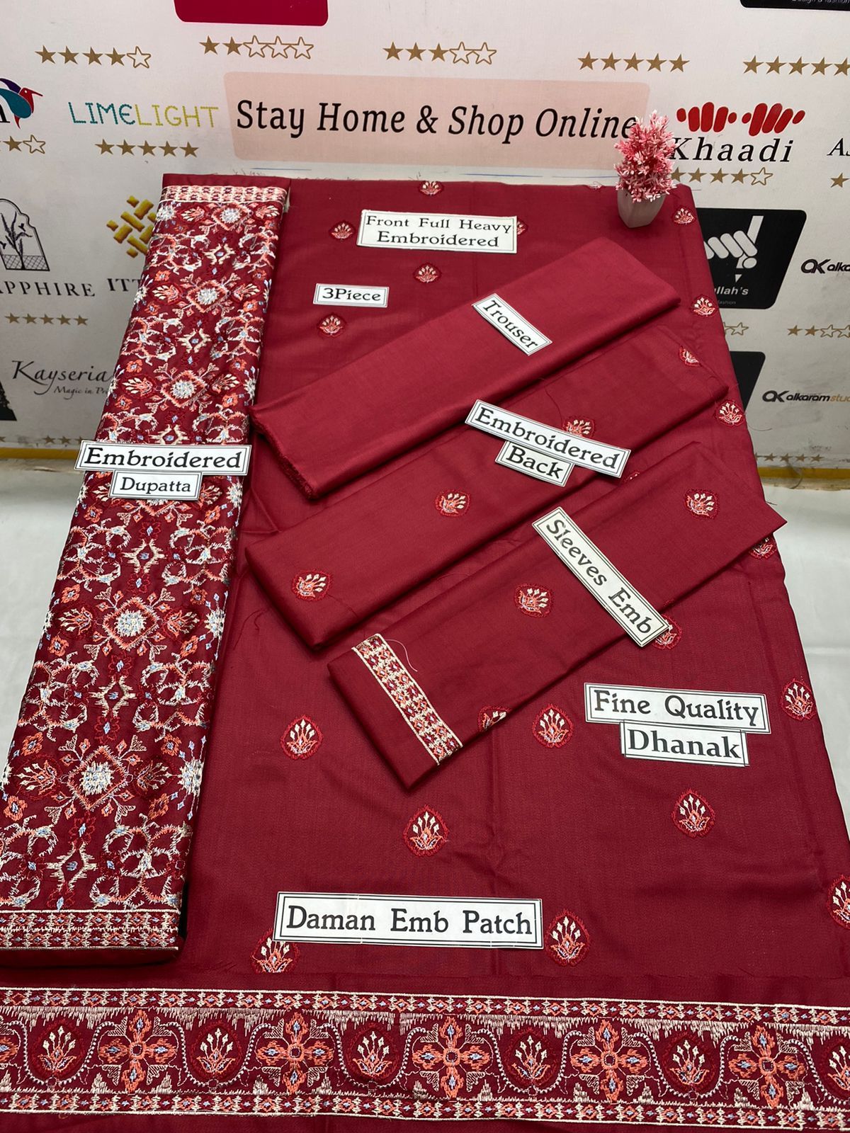 *Brand: Bareeze 898* *Category:* 3 piece *Fabric:* Best Quality A+ Dha by Mohammad Kamran