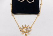 Beautiful gold plated articial necklace set by Noshad Hari