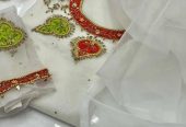 Women’s unstitch suits organza by Naseem Malik