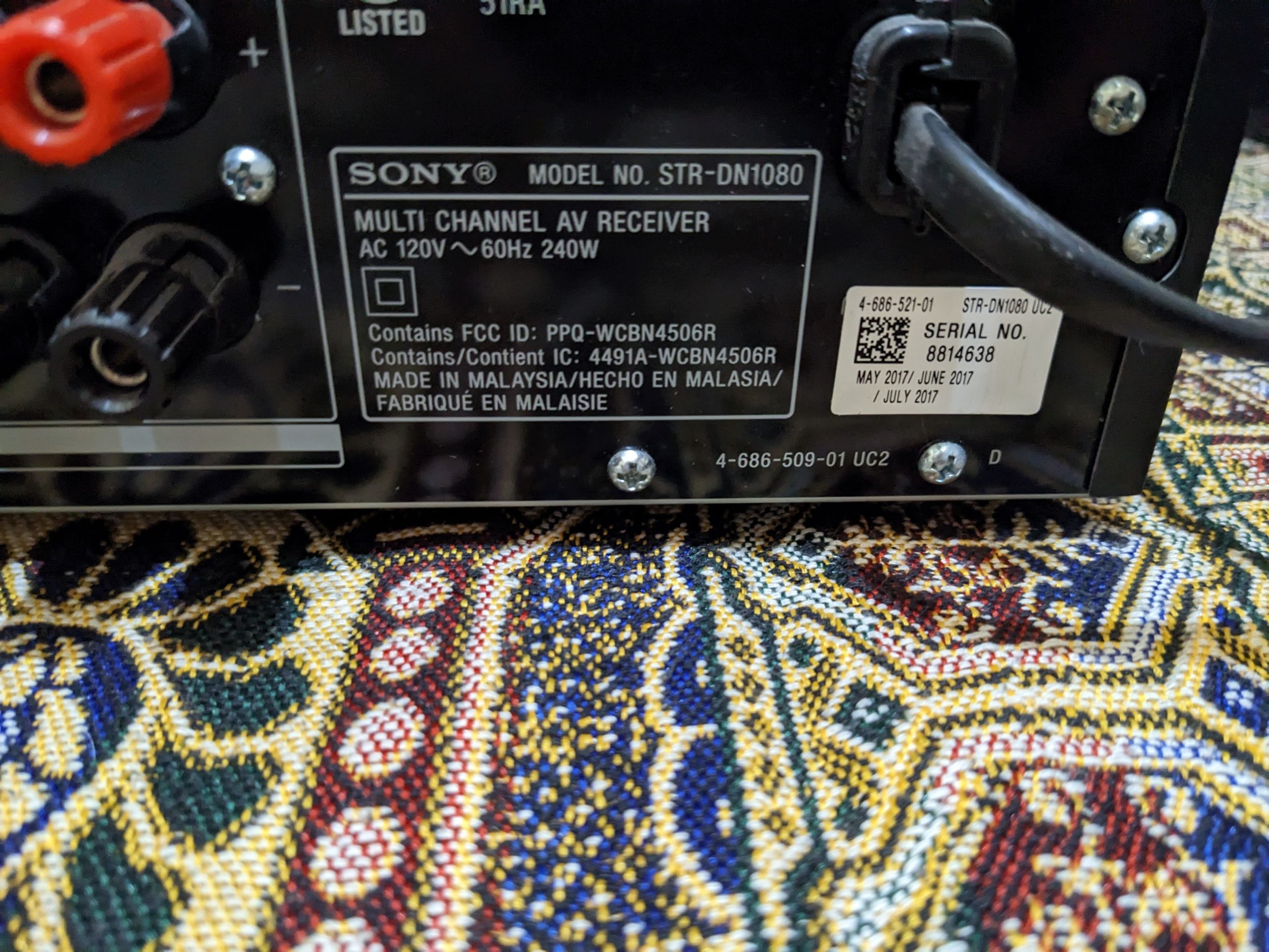Sony Str-dn1080 AV Receiver by Zain Ali