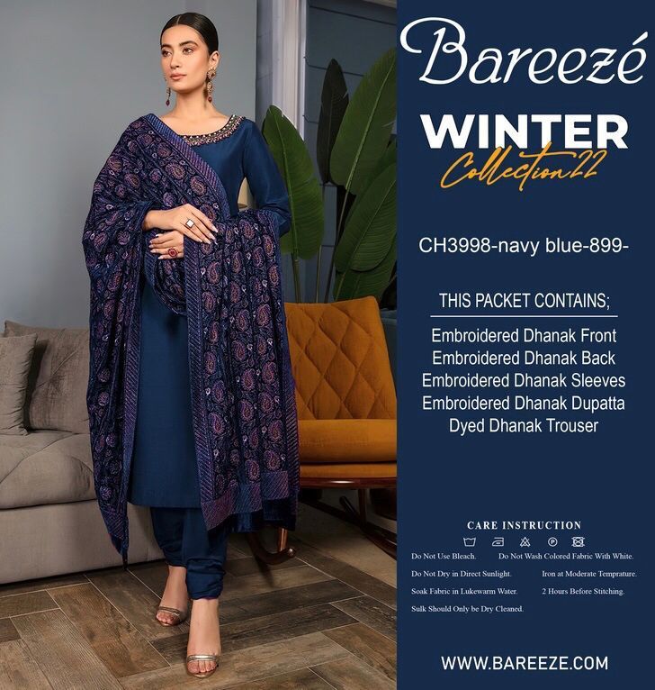 *Brand: Bareeze 898* *Category:* 3 piece *Fabric:* Best Quality A+ Dha by Mohammad Kamran