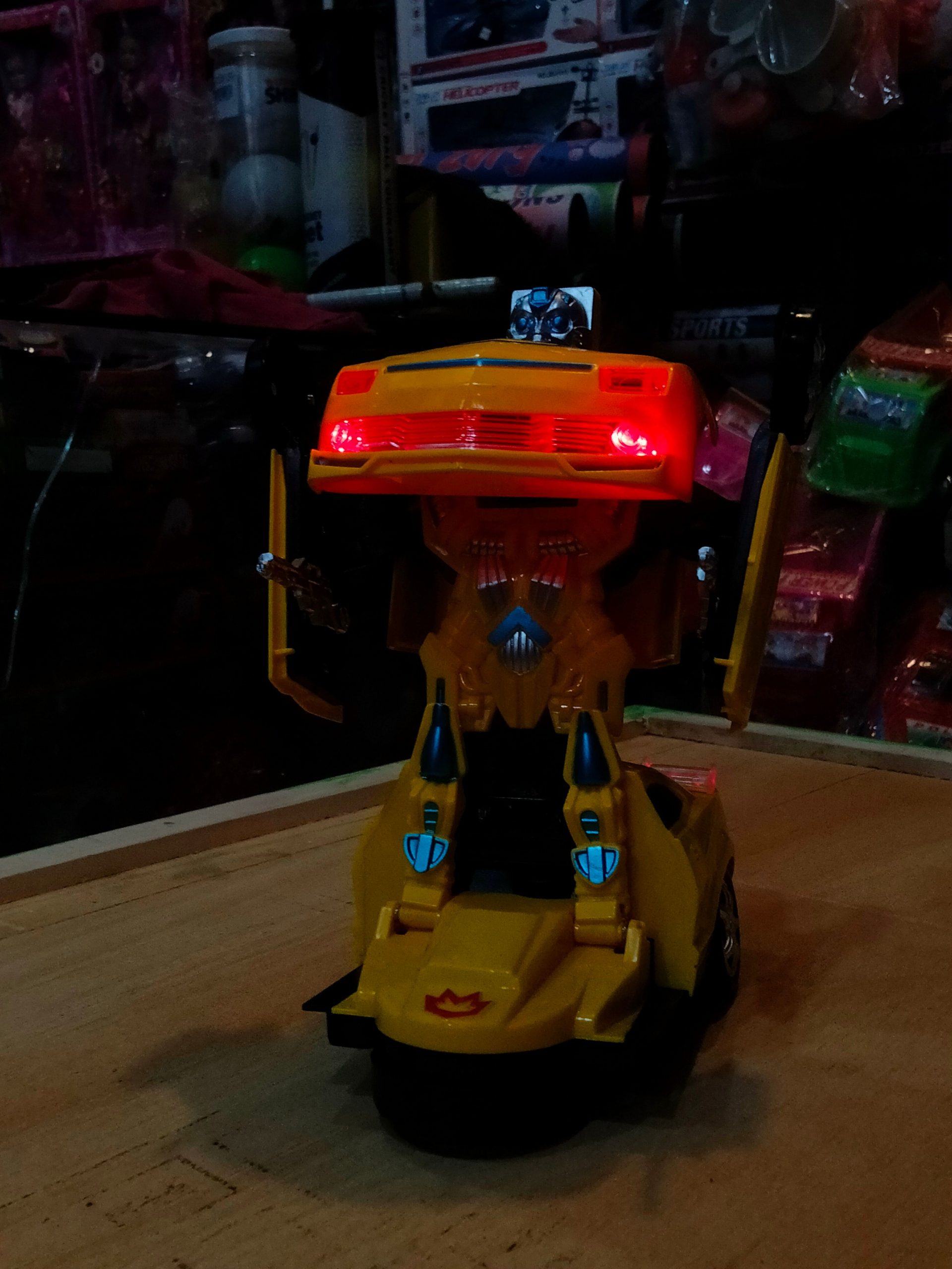 Robot Deformation Car with Rechargeable Battery with music by Sadaat Accessories