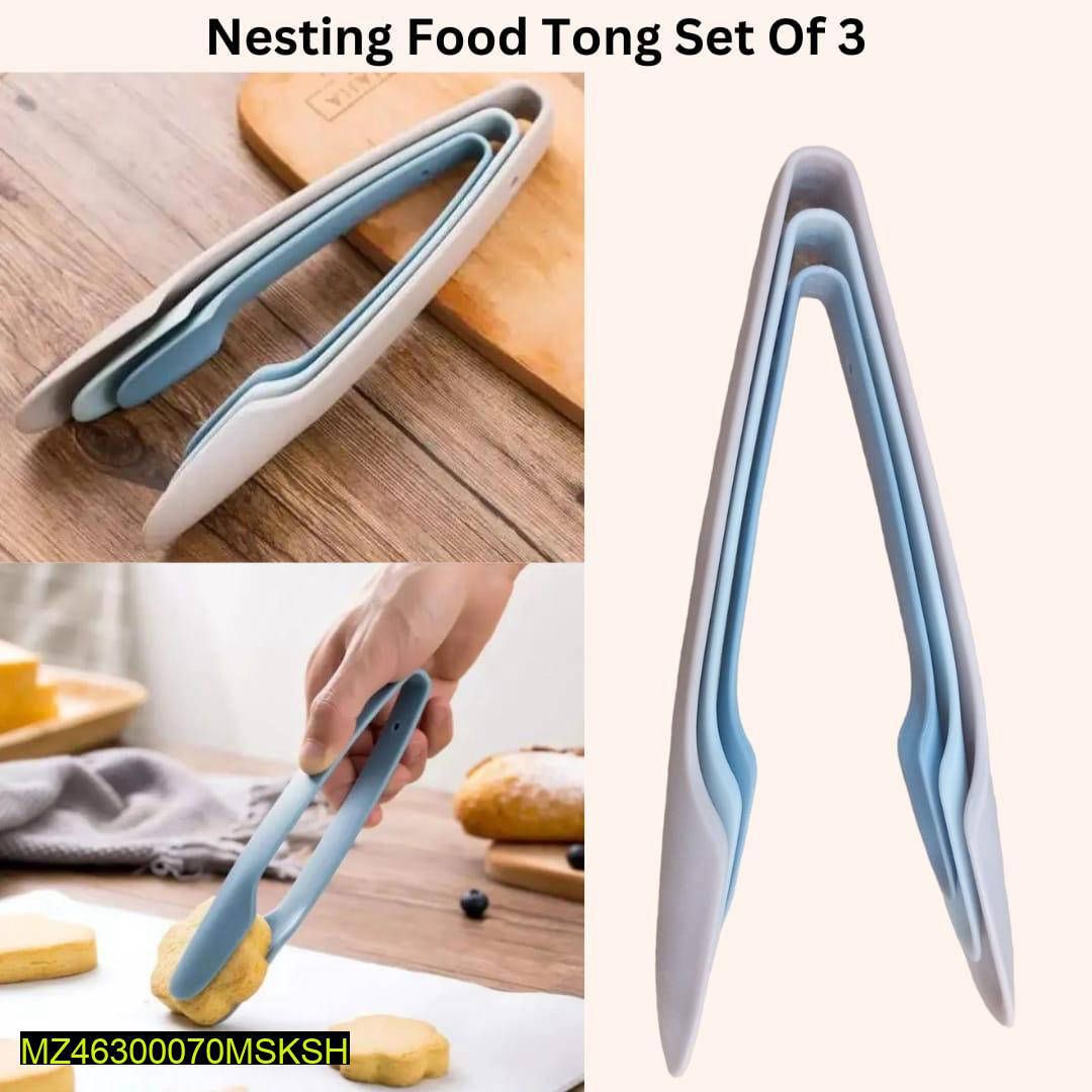 PACK OF 3 PLASTIC TONGS by hamna ch