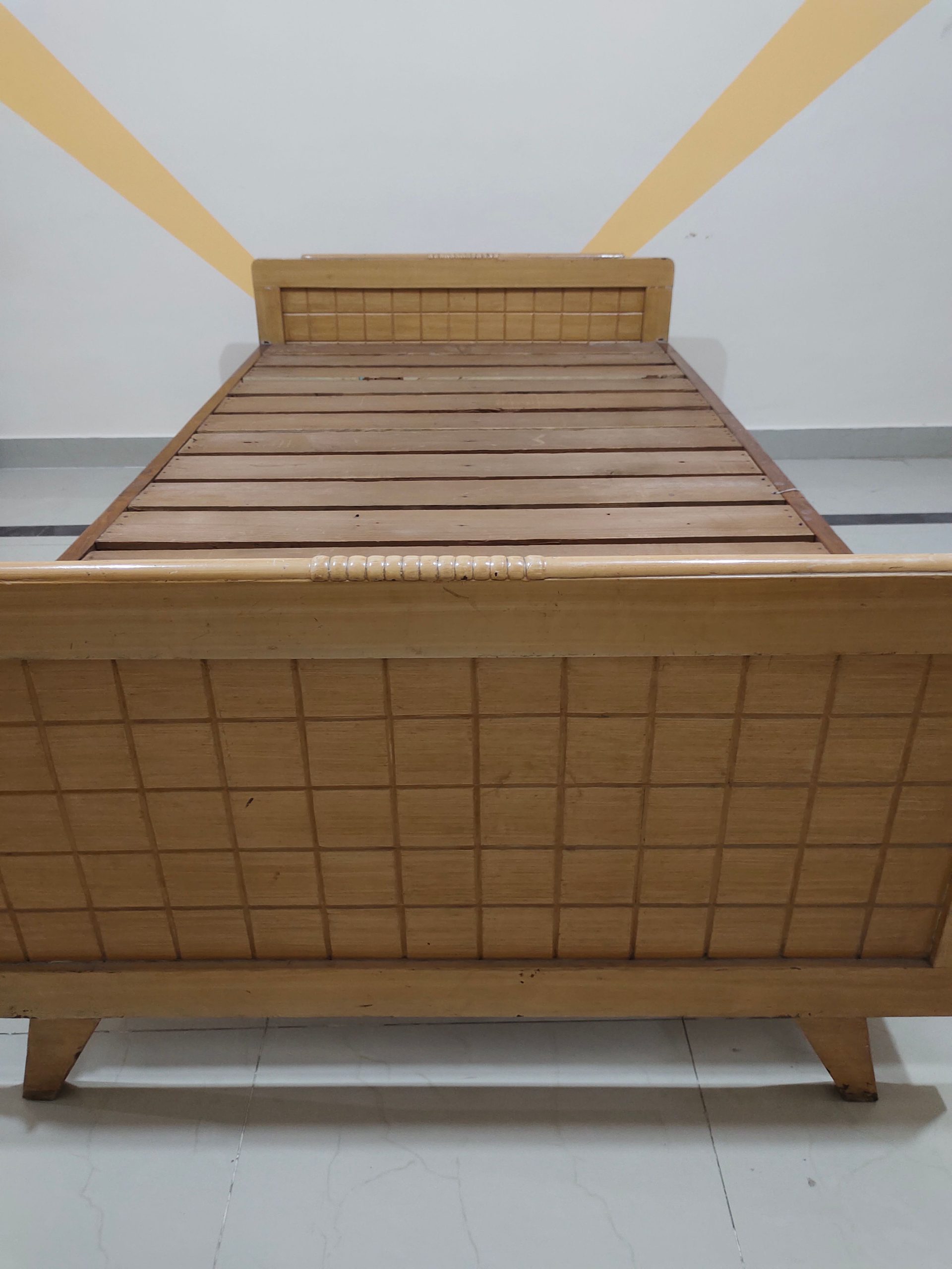 SINGLE BED (PURE SHEESHAM WOOD) by Khalid Qureshi
