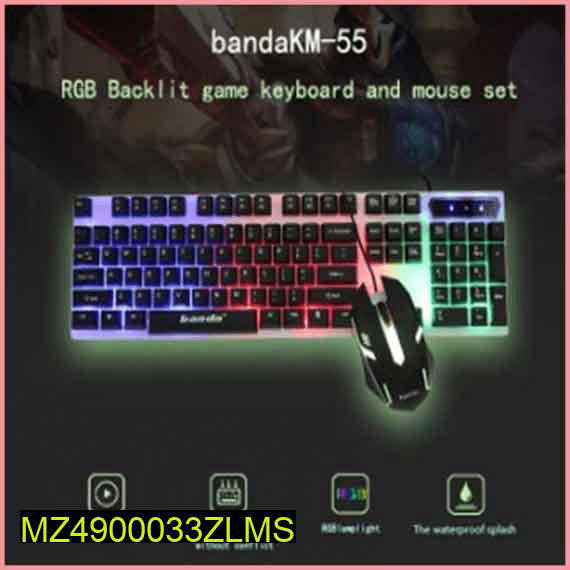 Colorful Led Gaming keyboard and Mouse by Burhan Latif