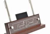 Front desk name plate with card holder and pen holder by Sadaat Accessories