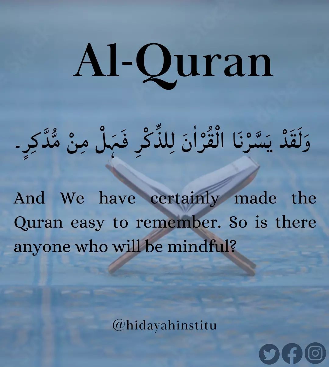 Online Quran classes by Hidayah Institute