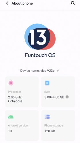 Vivo v23e excellent condition is available by Chishti Associates