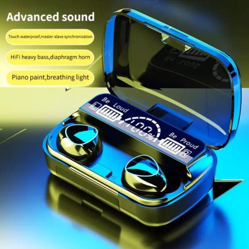 TWS M10 Earbuds Bluetooth 5.1 Earphones 3500mAh Charging Box Wireless by Ramiz Khan