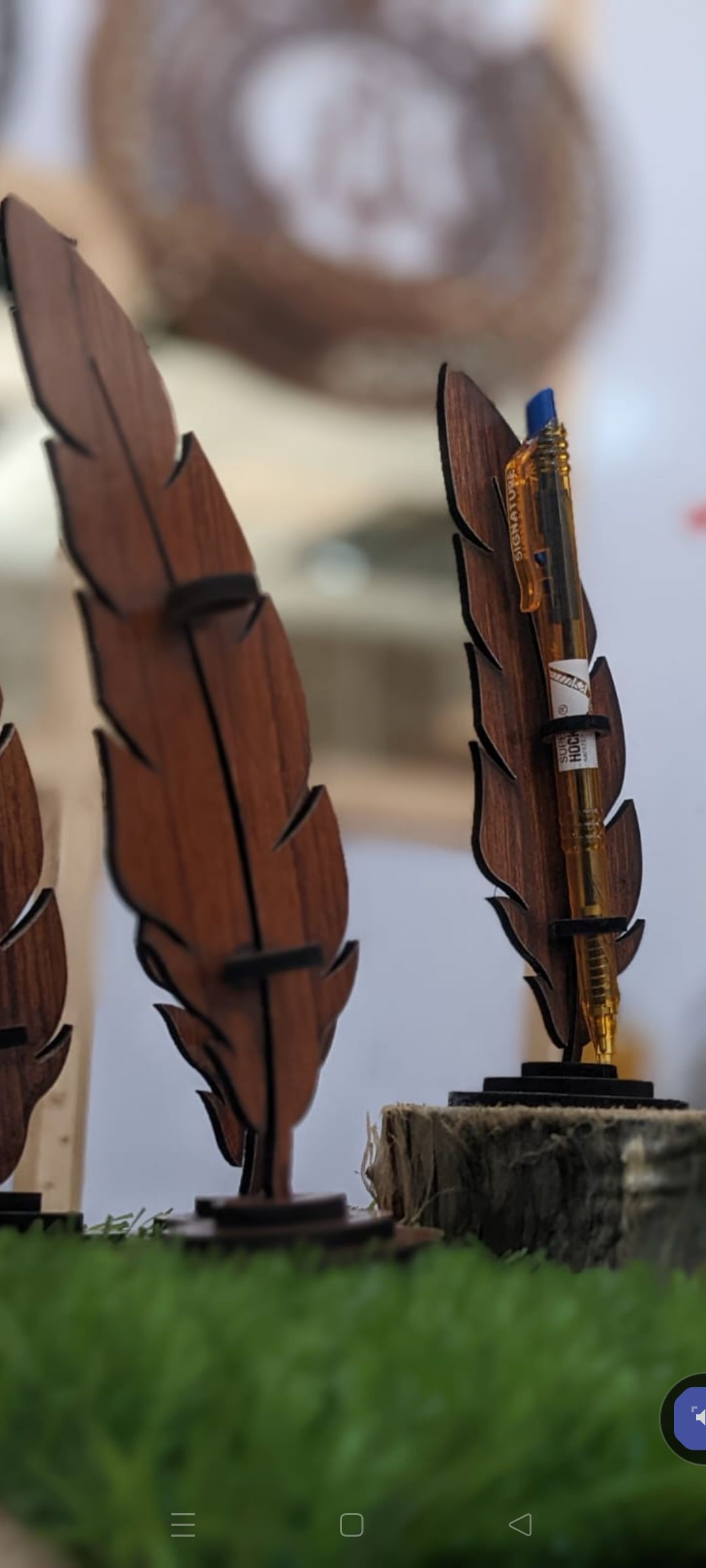 Wooden Pen and Bol Point Stand by Sadaat Accessories