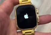 GT 9 ULTRA Golden Smart watch with apple logo startup and always on 24 by Abdullah Tahir