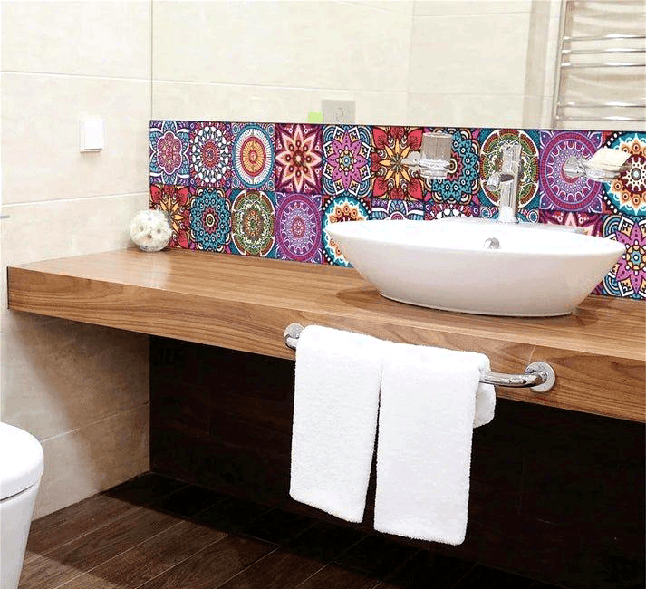 Self Adhesive Tile Stickers For Home Decor pack of 24 by TAHA ANSARI