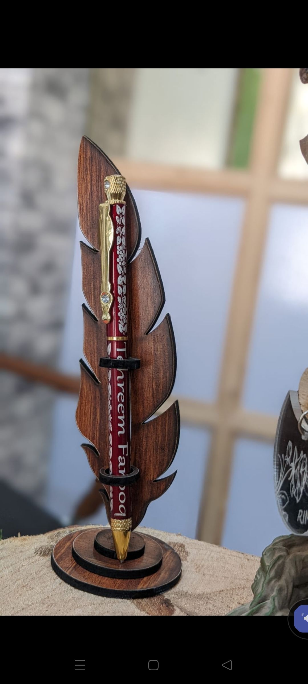 Wooden Pen and Bol Point Stand by Sadaat Accessories