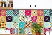 Self Adhesive Tile Stickers For Home Decor pack of 24 by TAHA ANSARI