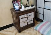 Wooden bed with mattress 3door cuburt 2side table by Hamdani Vlogs