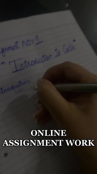 Online Assignment job by AYESHA SADIQA