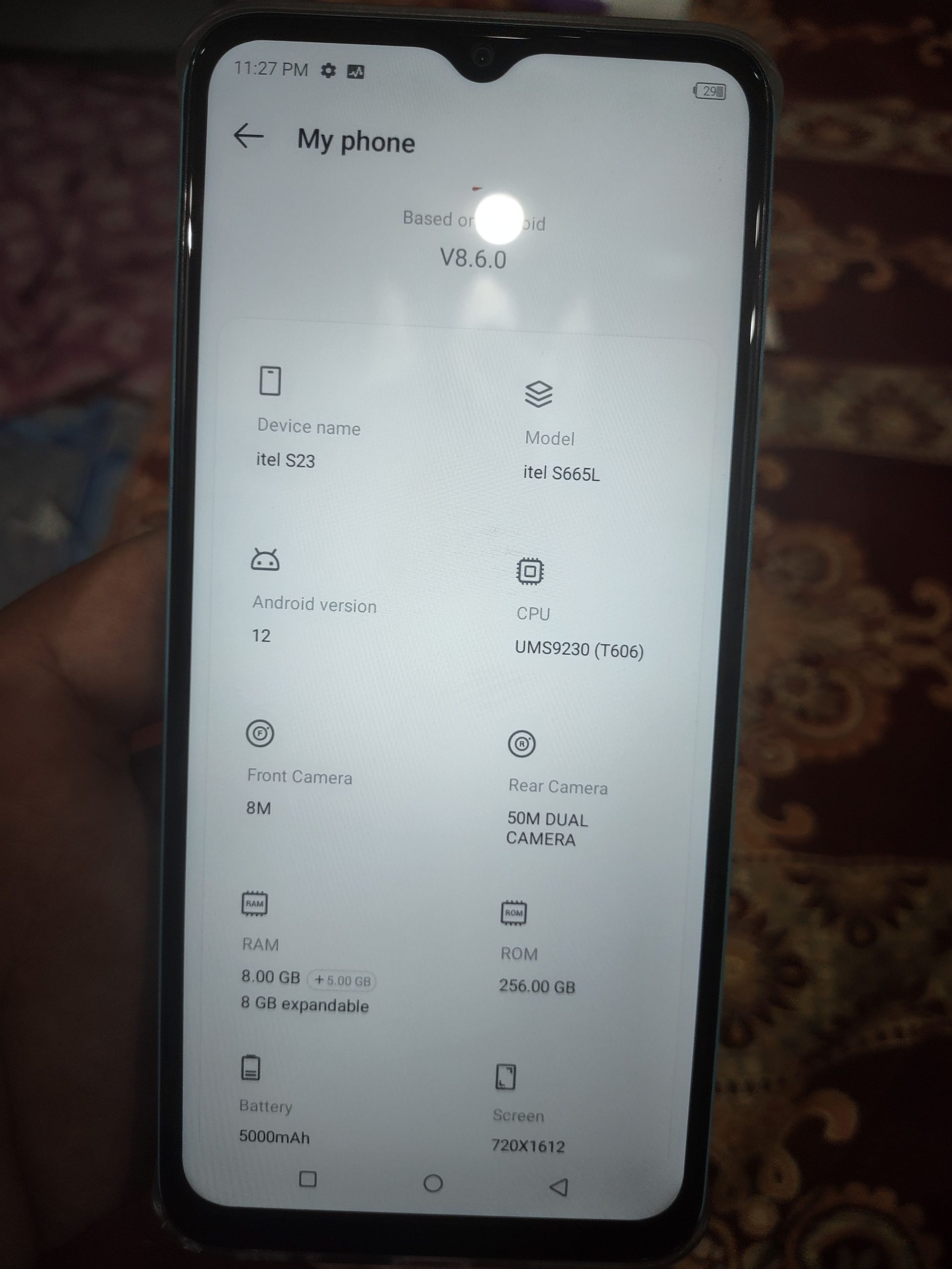 itel s23 256gb only 10 days used by mirza xe