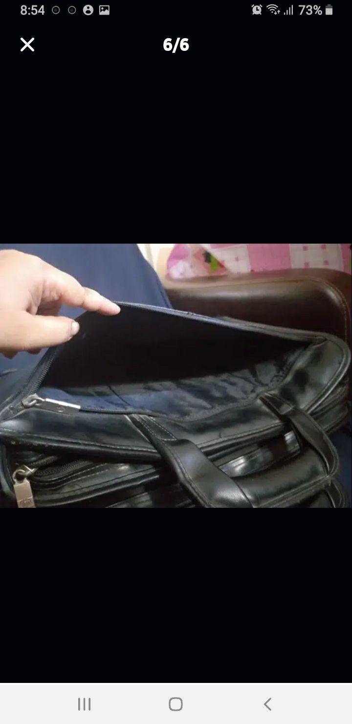 Leather Laptop Bag by ayesha kamran