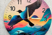 Beautiful drops design MDF Wall Clock by Muzammil Tahir