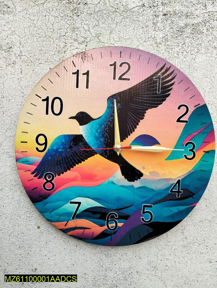 Beautiful drops design MDF Wall Clock by Muzammil Tahir