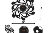 Beautiful drops design MDF Wall Clock by Muzammil Tahir