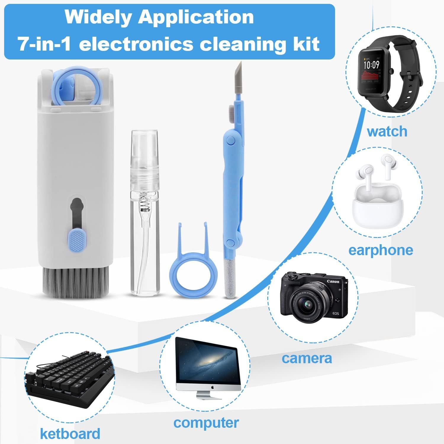 7-in-1 Computer Keyboard Cleaning Brush Toolkit by Muhammad Usman Shaikh