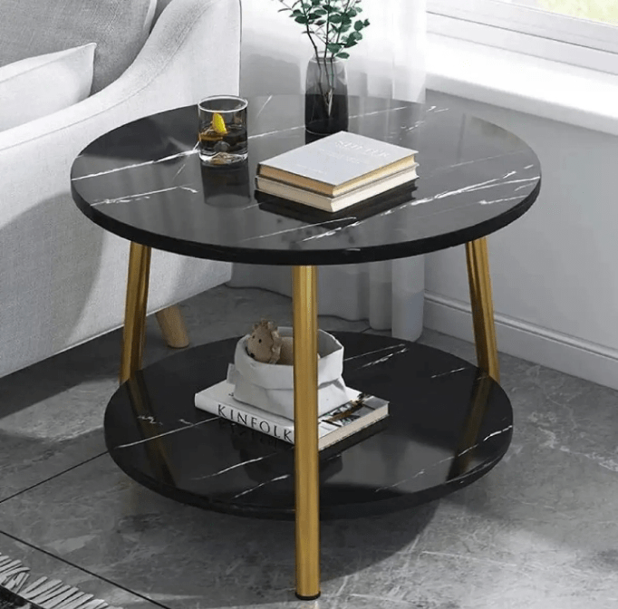 Water Proof Double Layers Marble Corner Table by Ahad Jain