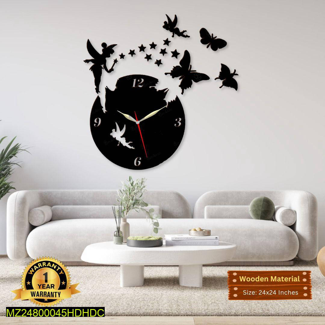Beautiful drops design MDF Wall Clock by Muzammil Tahir