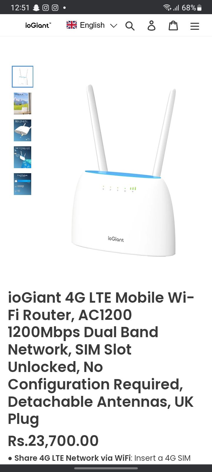 4g sim wifi router 1200mbps by Ebad rehman