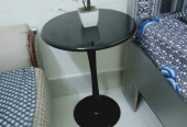 Singal Leg With Round Base Black Wood Coffee Tables, Side Table, For L by Ahad Jain