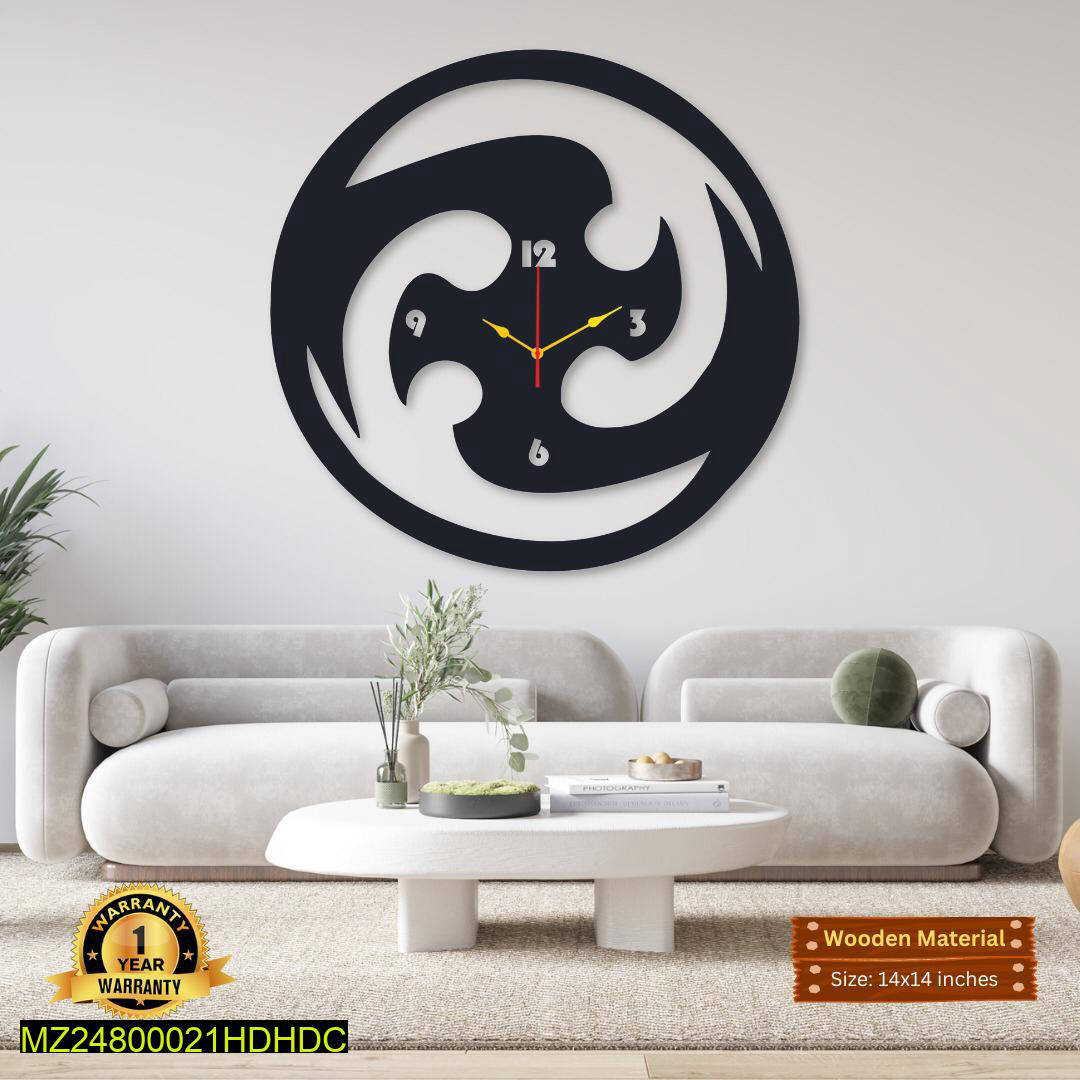 Beautiful drops design MDF Wall Clock by Muzammil Tahir