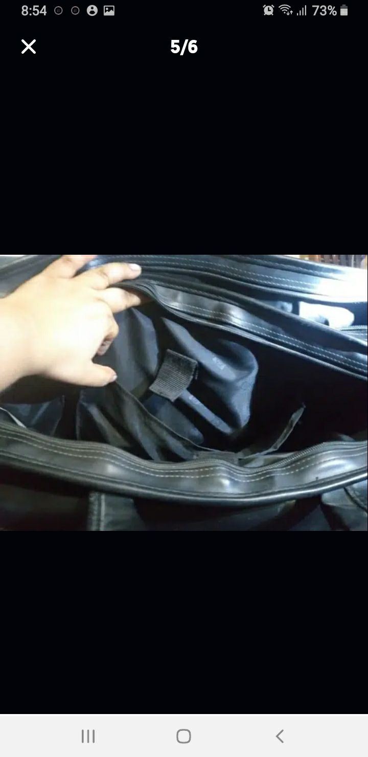 Leather Laptop Bag by ayesha kamran