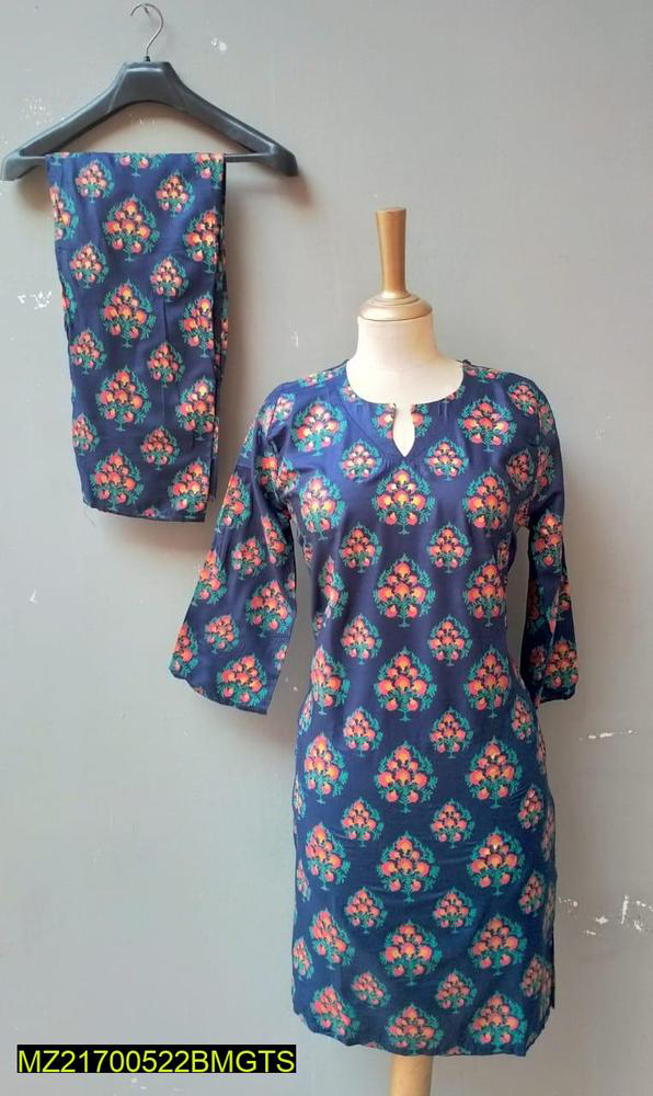 2 pcs women’s stitched linen printed suit by Alishan Saifullah