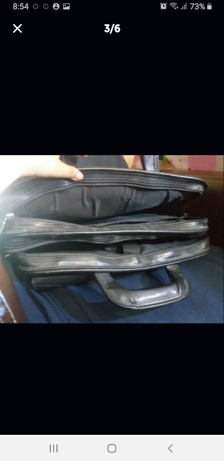 Leather Laptop Bag by ayesha kamran