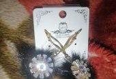 Beautiful Black and golden boo earing by Muhammad Ahmed Ali